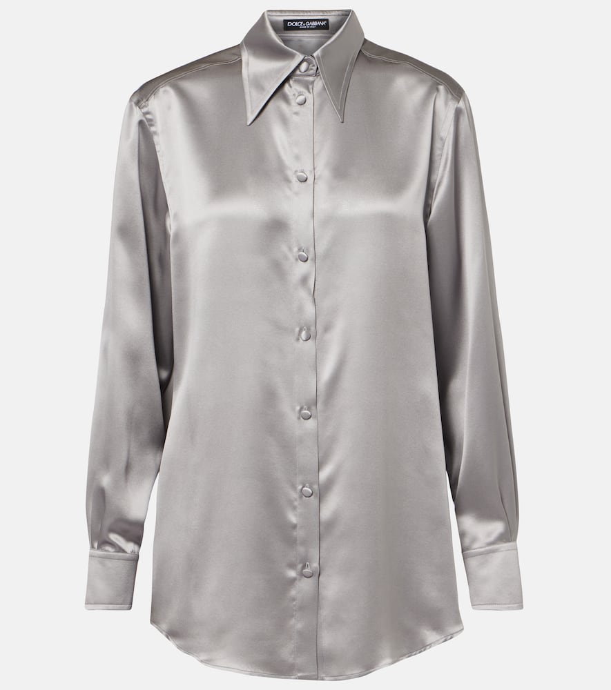 Dolce & Gabbana Silk Shirts In Grey