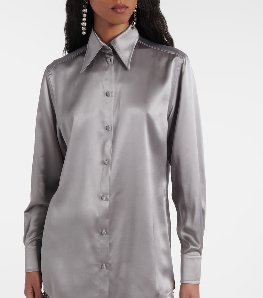 Dolce & Gabbana Silk Shirts In Grey