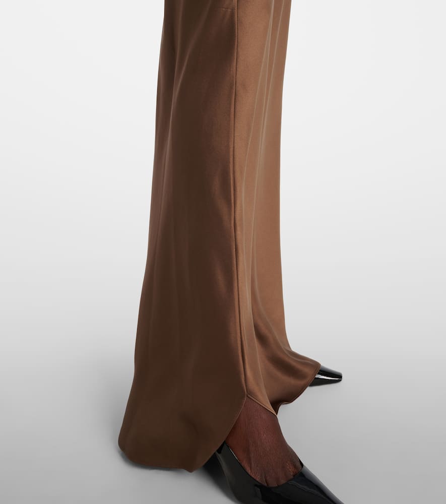 Nili Lotan Cami Silk Charmeuse Slip Dress In Brown