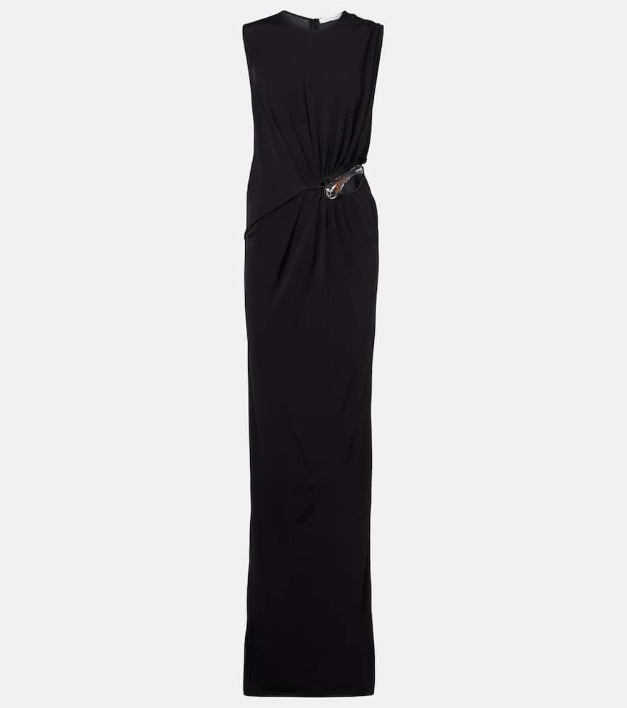 Christopher Esber Encased Nature Jersey Maxi Dress In Black