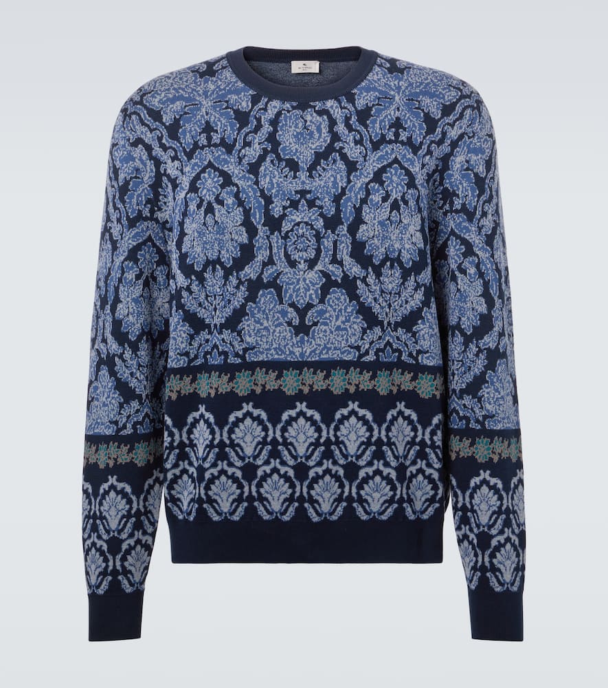 Intarsia cotton sweater