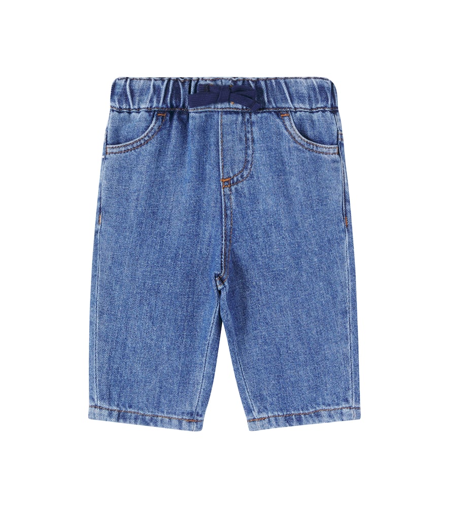 Dolce & Gabbana Baby Embroidered Jeans In Blue