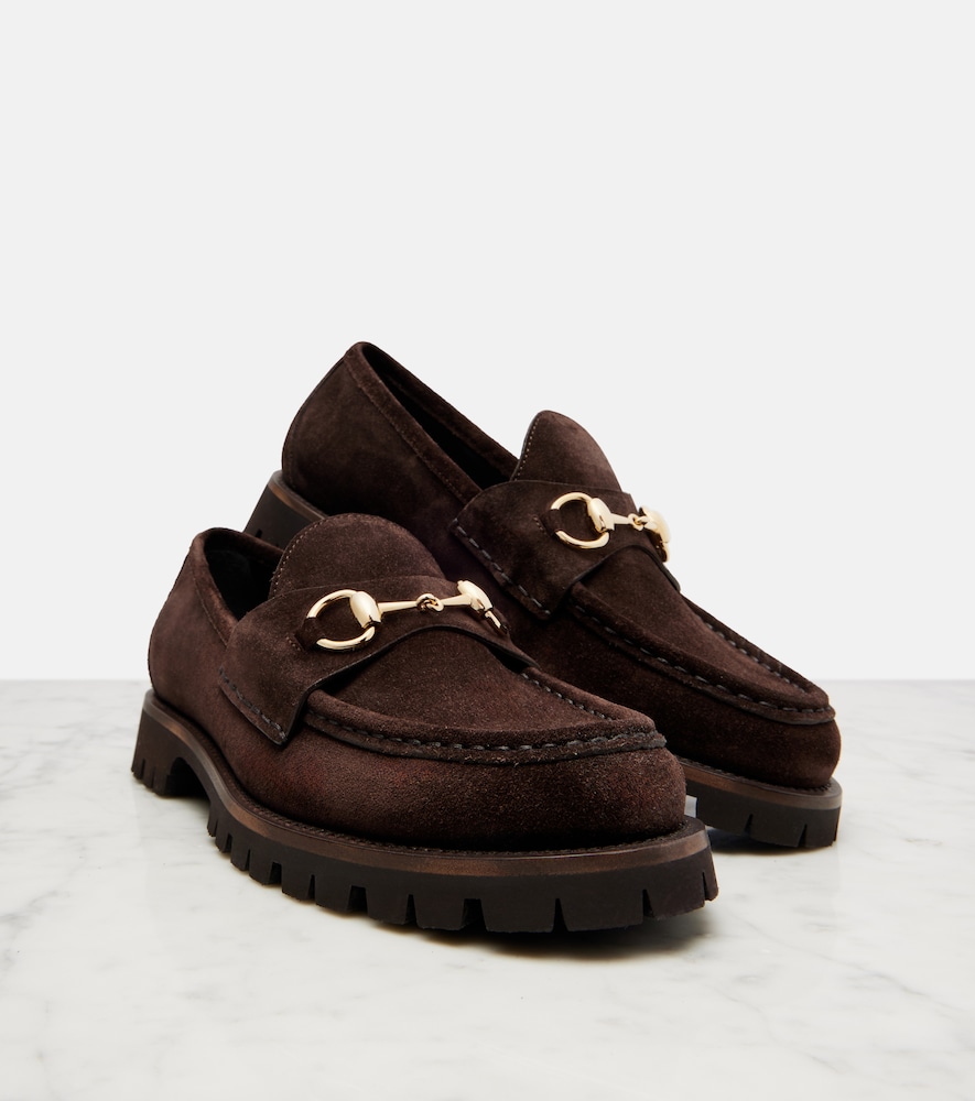  Gucci Gucci Loafers Sylke Horsebit Aus Veloursleder 