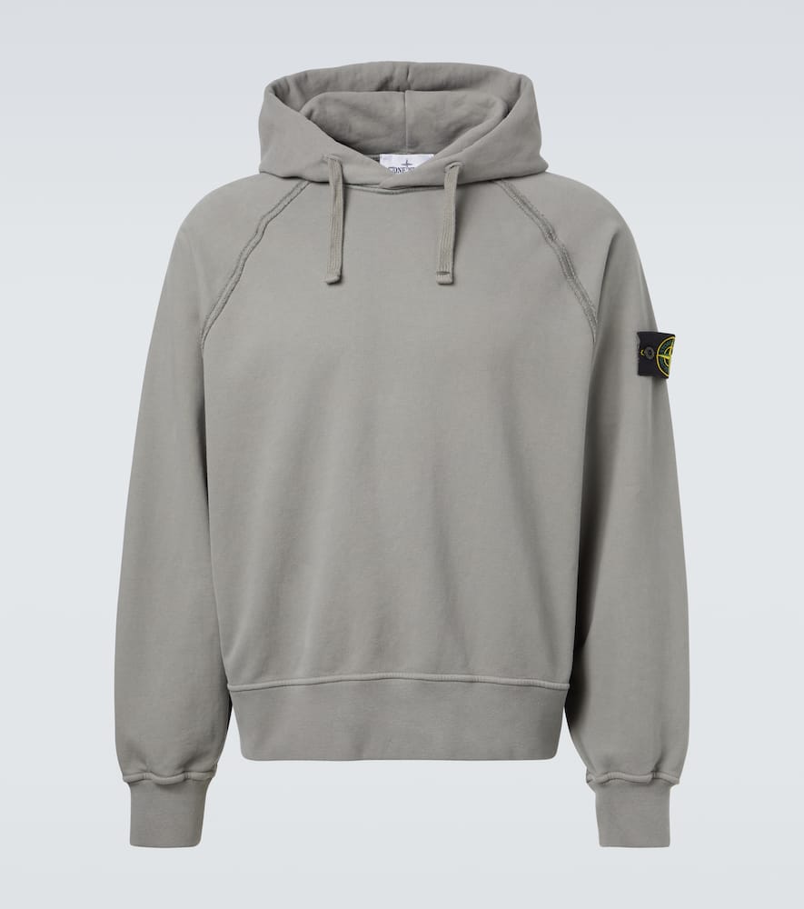 Compass cotton jersey hoodie