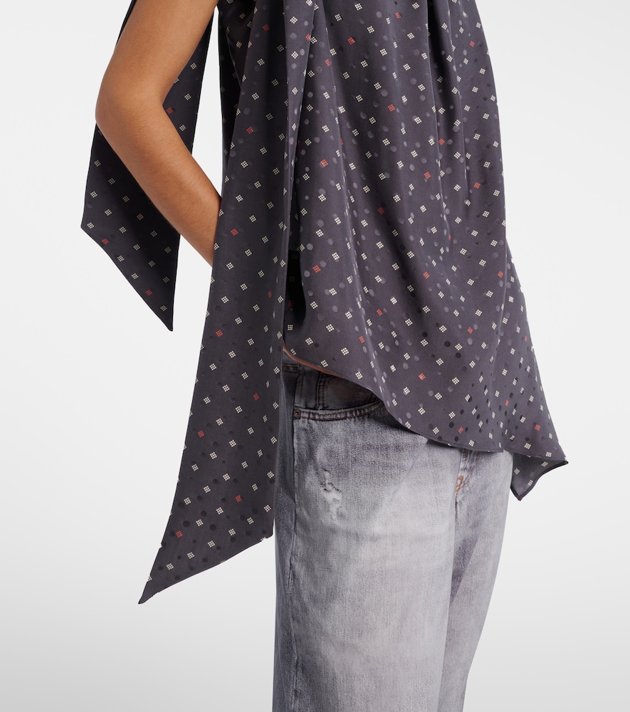  Acne Studios Acne Studios Bedrucktes Top Aus Seide 
