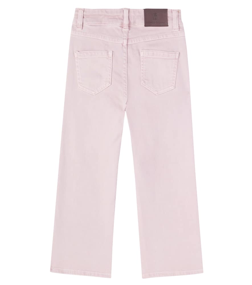 Brunello Cucinelli Monili Wide-leg Jeans In Pink