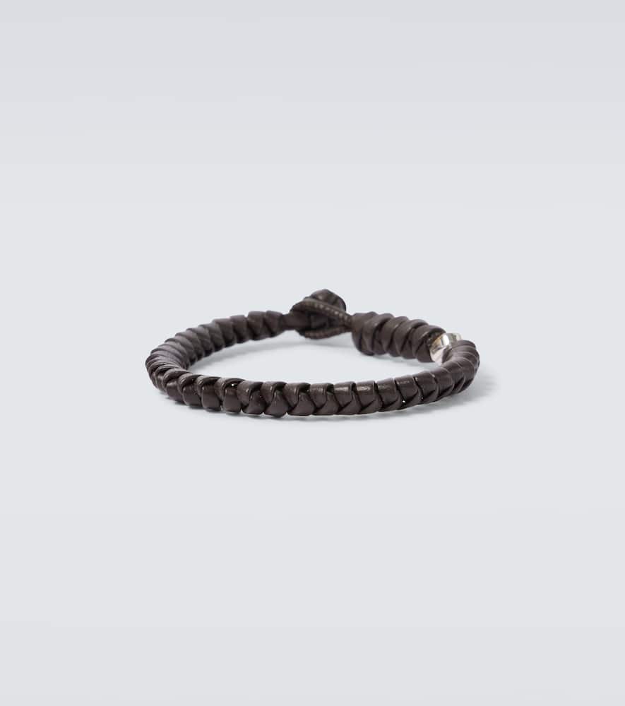 Braided leather bracelet