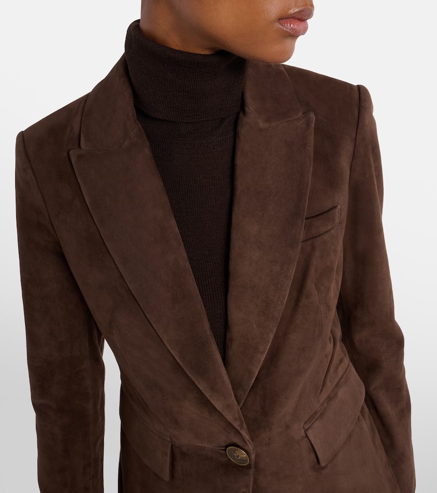 Veronica Beard Duane Suede Dickey Jacket In Brown