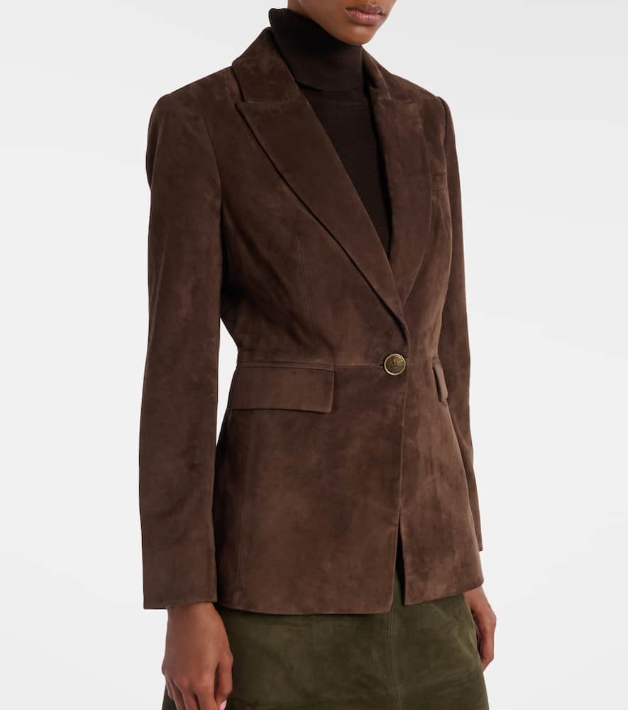 Veronica Beard Duane Suede Dickey Jacket In Brown