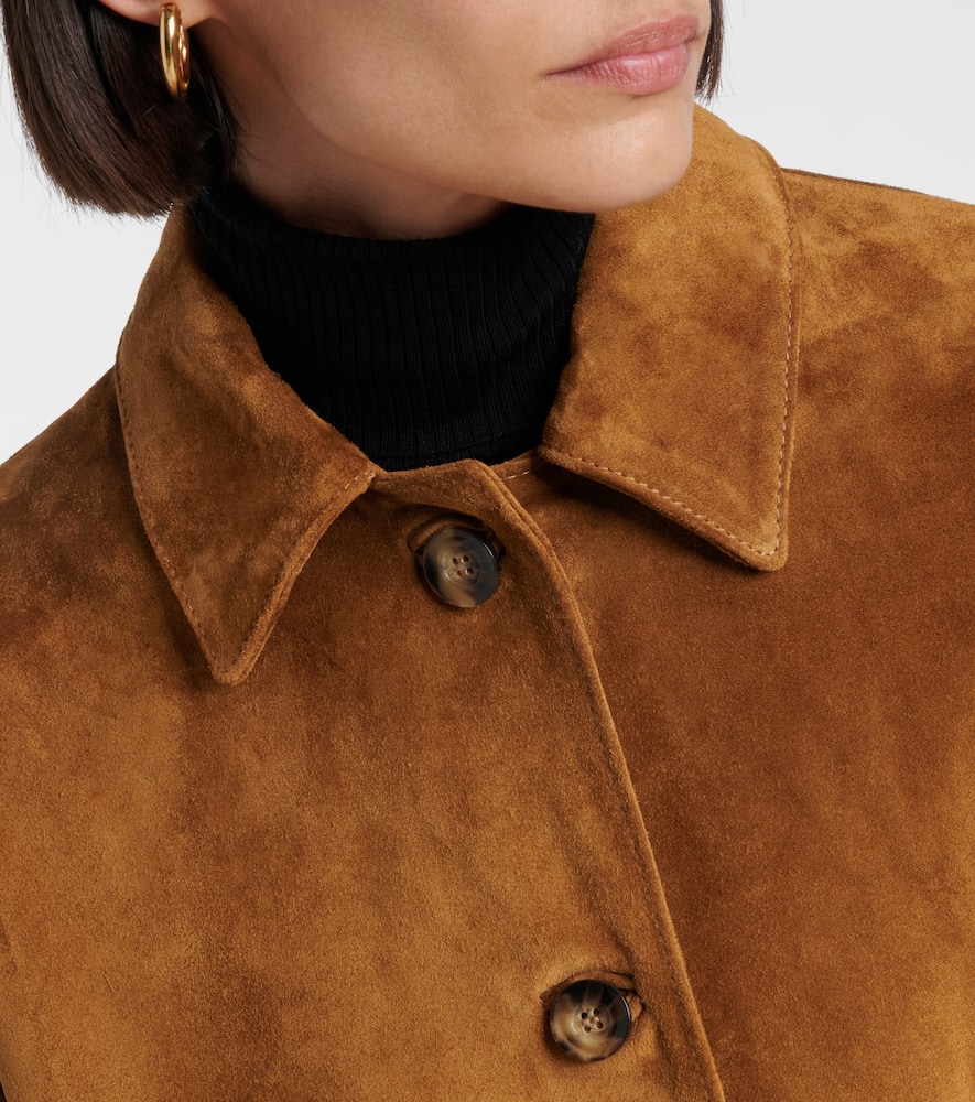 7 For All Mankind Suede Jacket In Brown