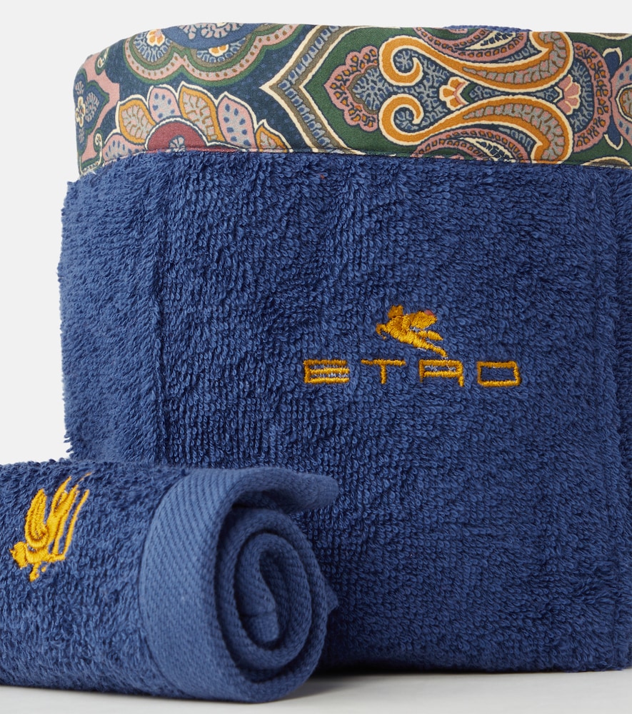  Etro Etro Set Giano Aus Vier Gästehandtüchern Und Korb 