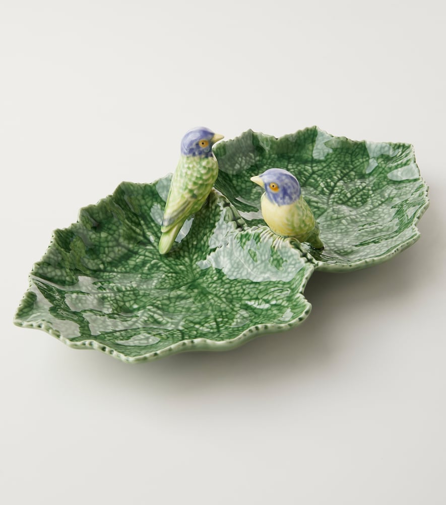  Bordallo Pinheiro Bordallo Pinheiro Cineraria Double Leaf Bowl 