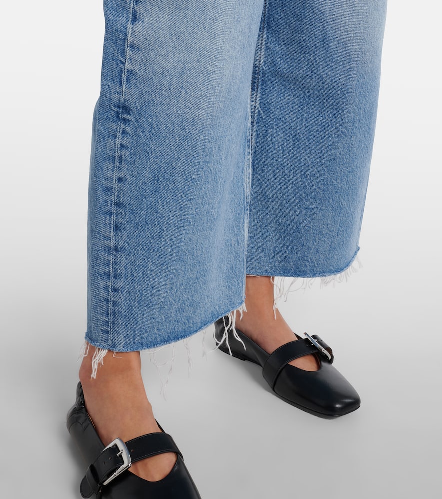 Citizen Of Humanity Ayla Cropped Wide-leg Jeans In Blue