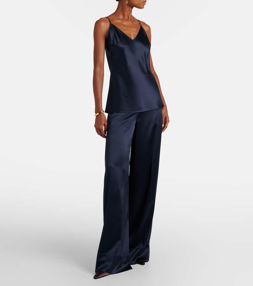 Joseph Clea Silk Satin Camisole In Animal Print