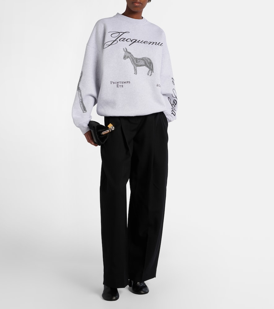 Jacquemus Ane embroidered cotton sweatshirt