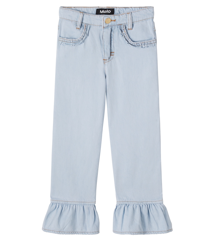 Molo Blue Amara Ruffled Straight Jeans Y Size 5 - Mytheresa
