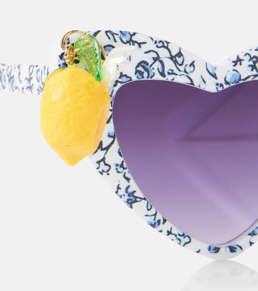  Monnalisa Monnalisa Appliquã© Printed Heart-shaped Sunglasses 