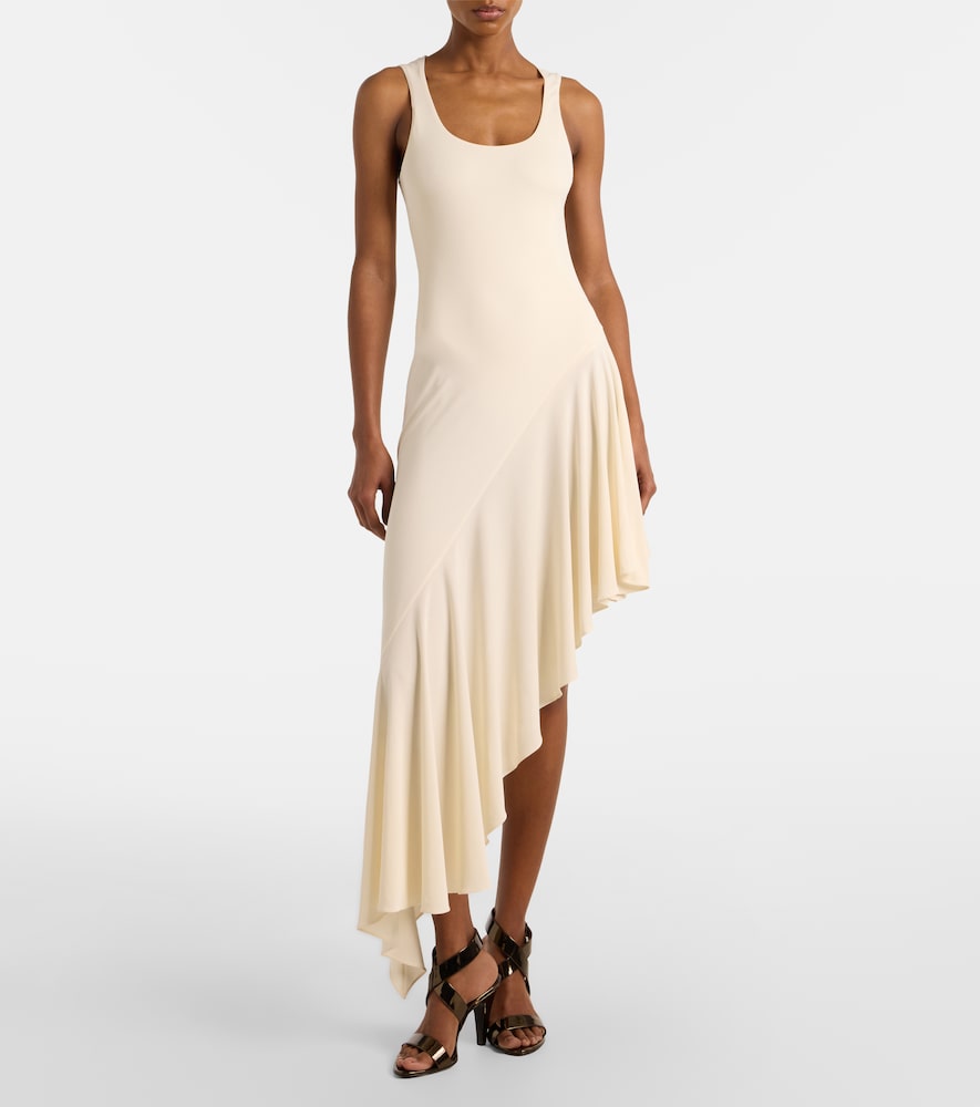 Alaïa Asymmetric jersey midi dress