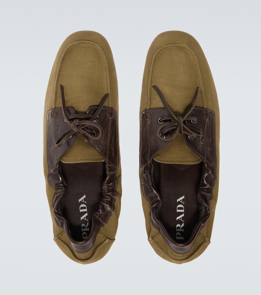  Prada Prada Segelschuhe Shuffle Aus Canvas Mit Leder 