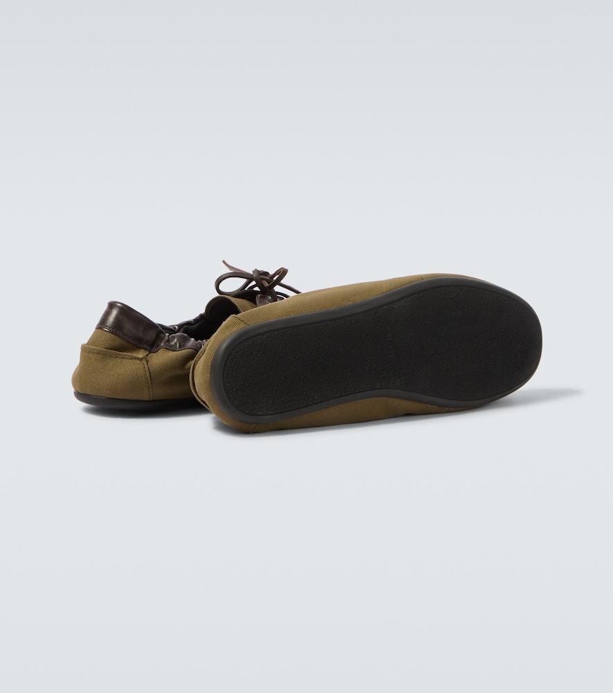  Prada Prada Segelschuhe Shuffle Aus Canvas Mit Leder 