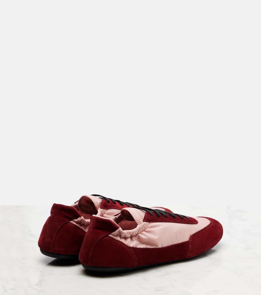  Prada Prada Collapse Re-nylon And Suede Sneakers 