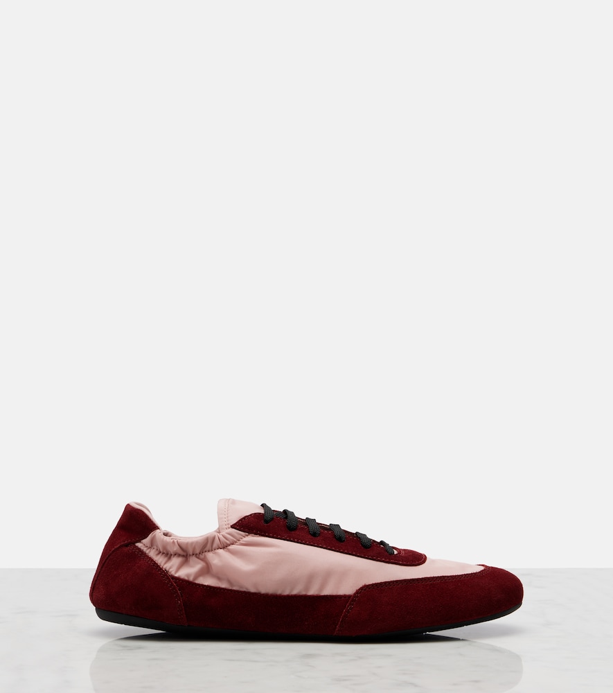  Prada Prada Collapse Re-nylon And Suede Sneakers 