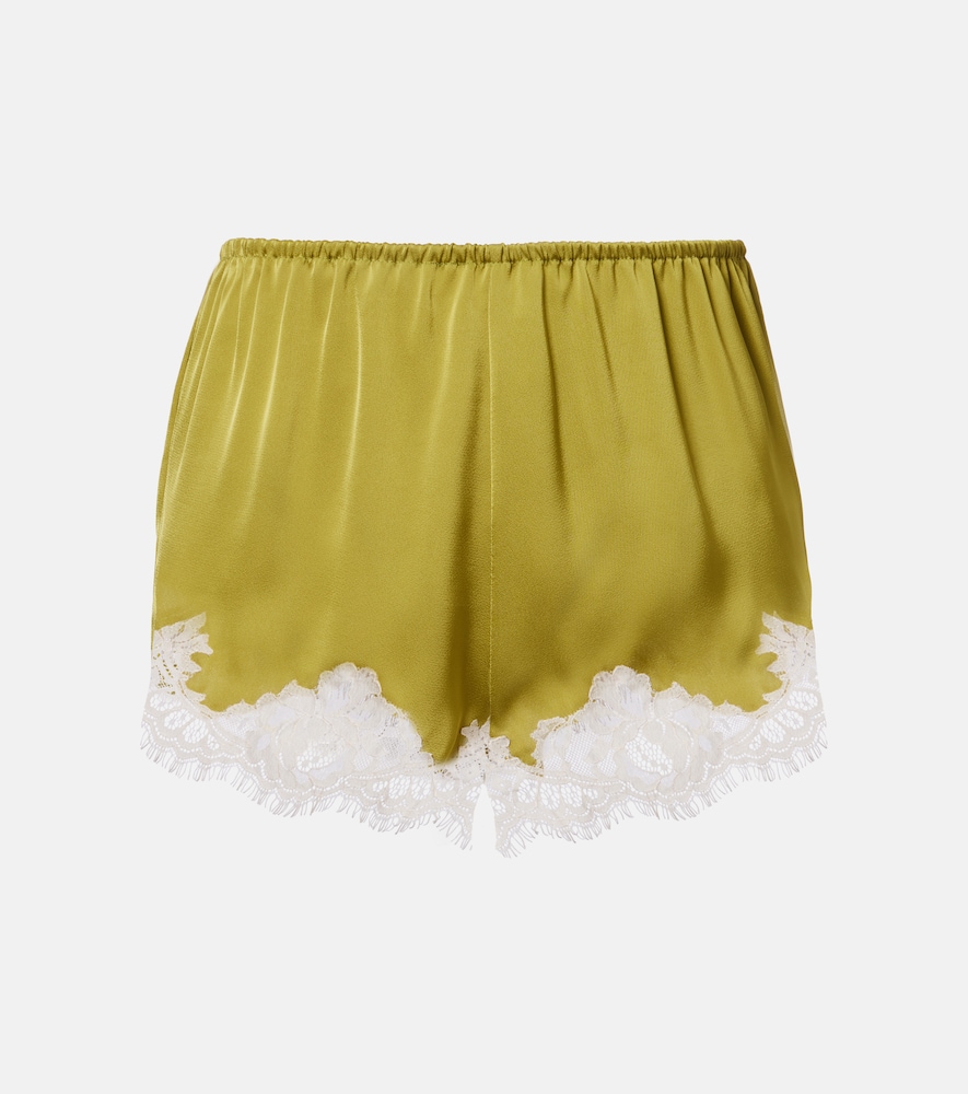 Faithfull Short Norden en satin à dentelle