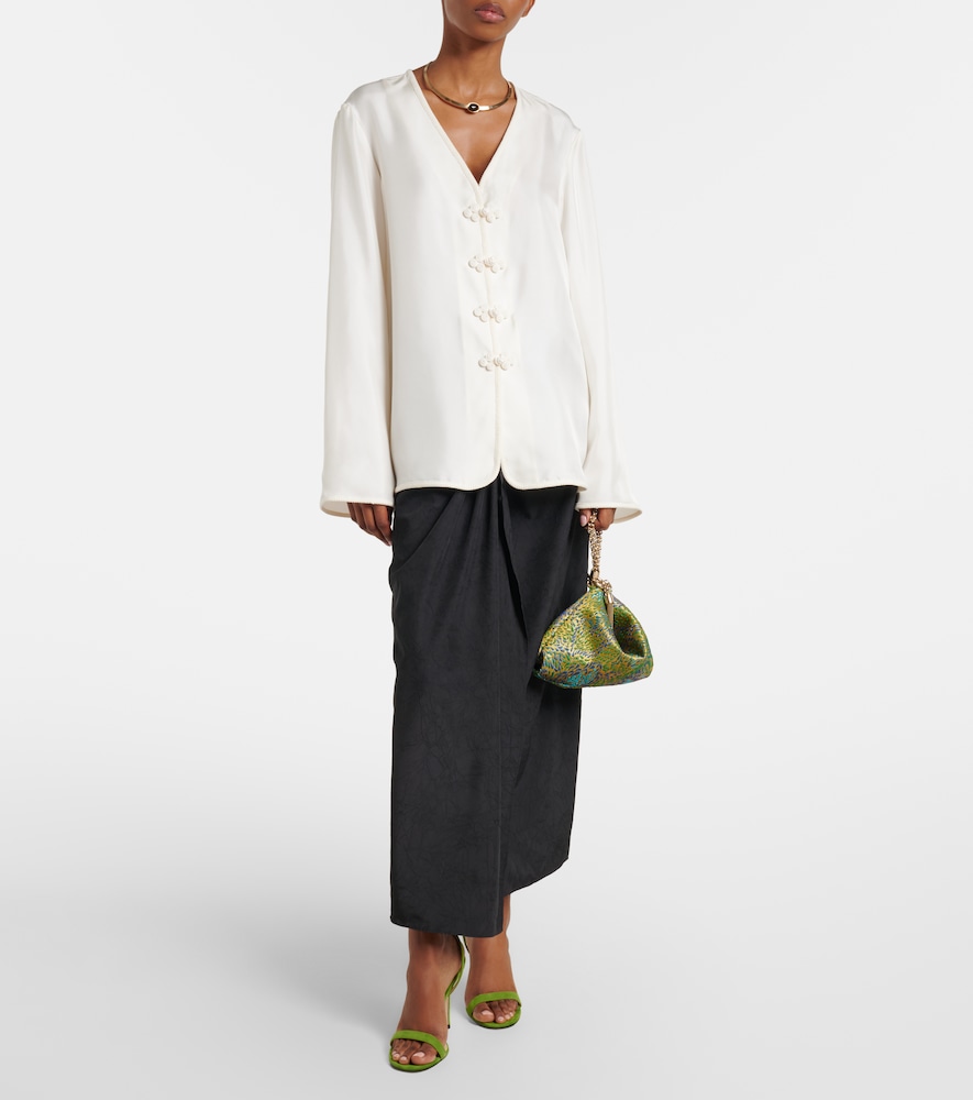 Callie Small Brocade Tote Bag