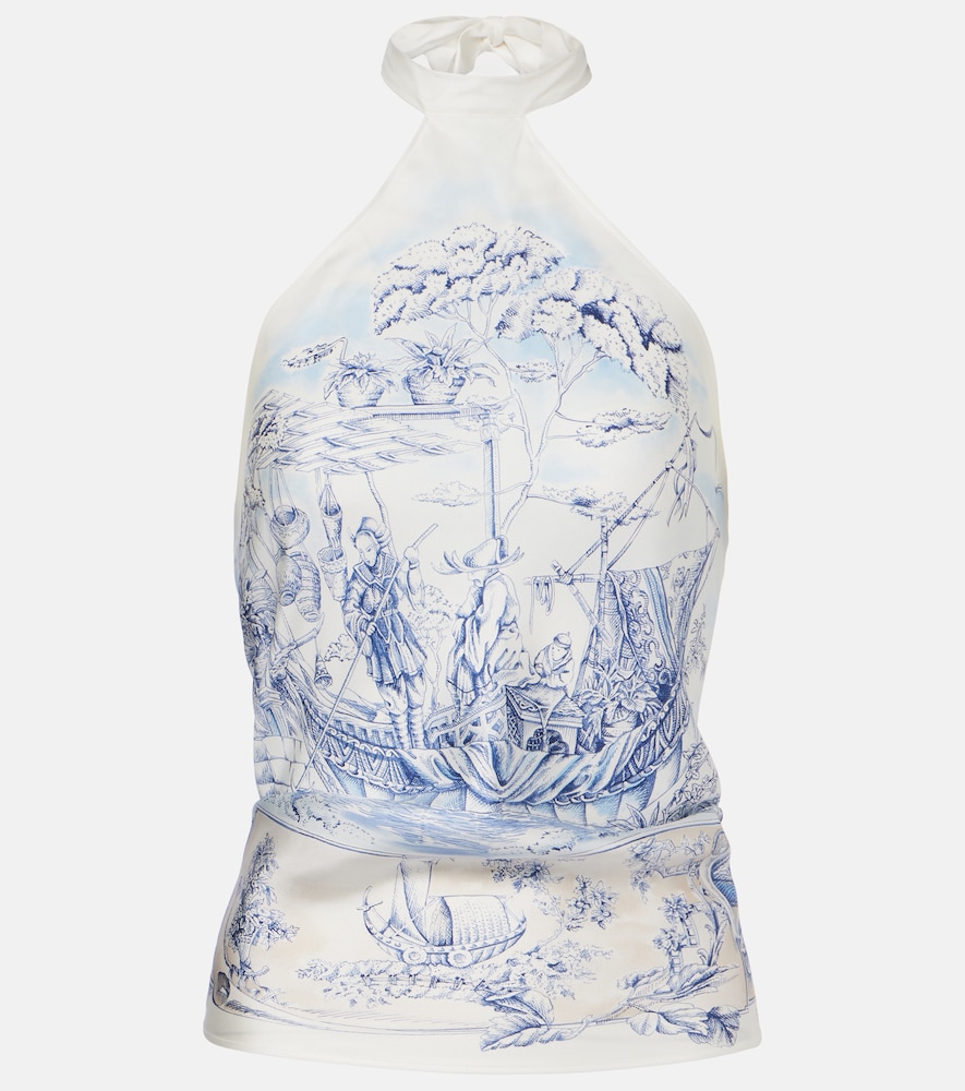 Ferragamo Self-tie silk top