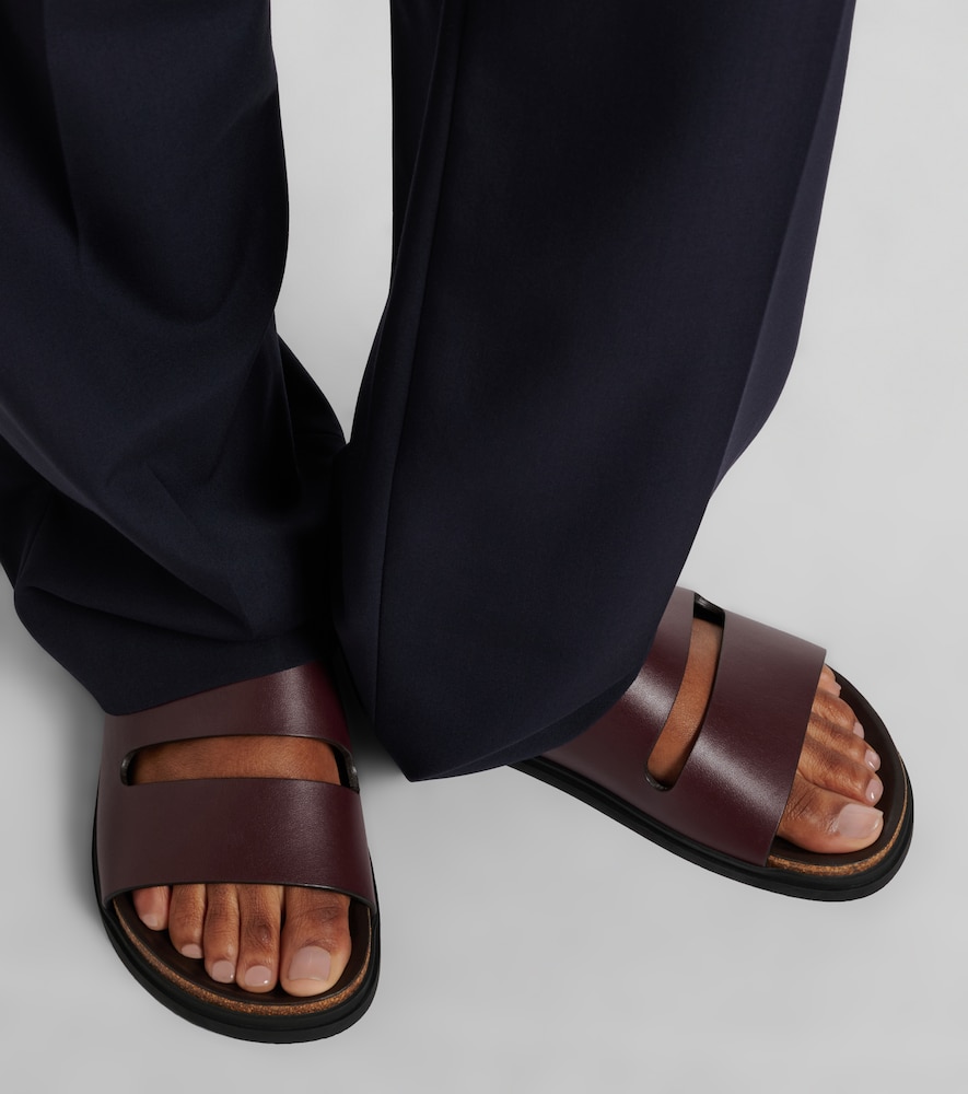 The Row Band leather slides