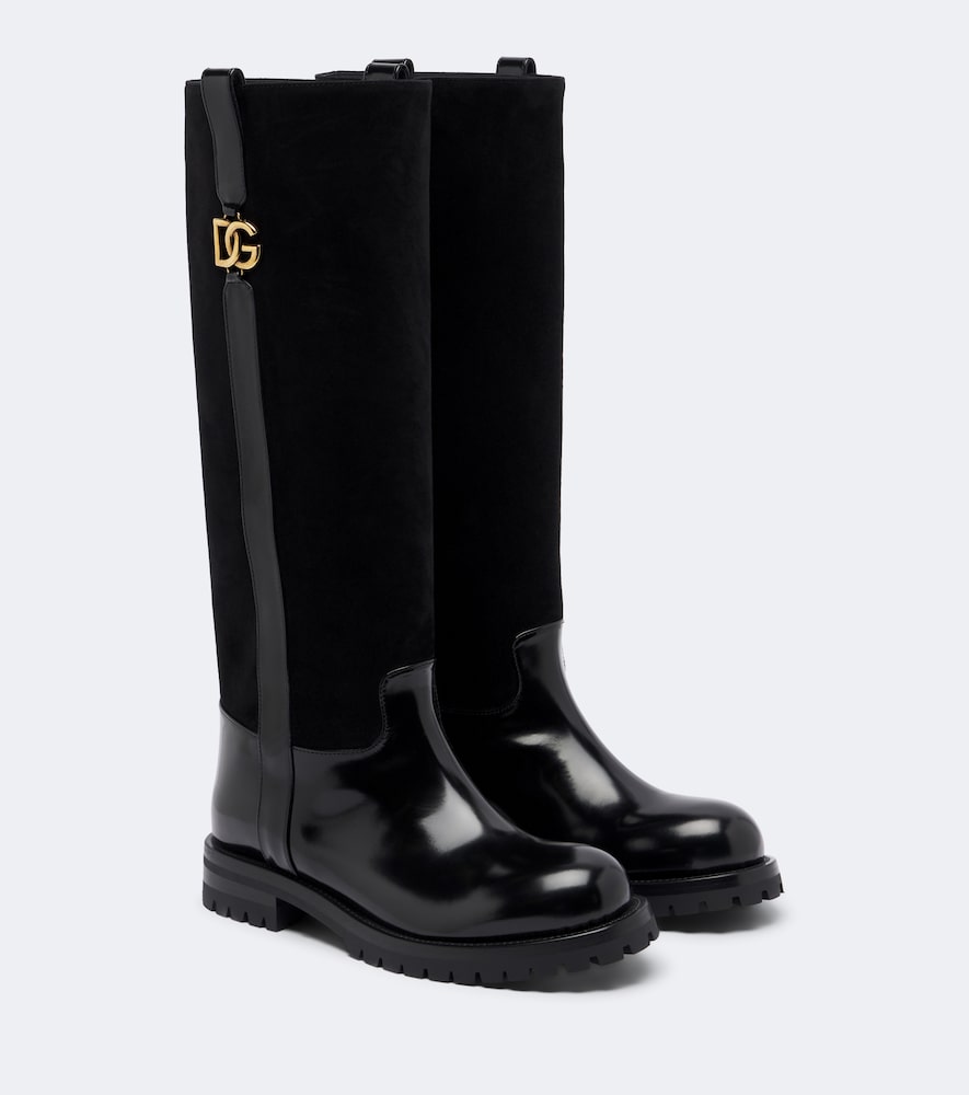 Stiefel DG aus Leder und Veloursleder