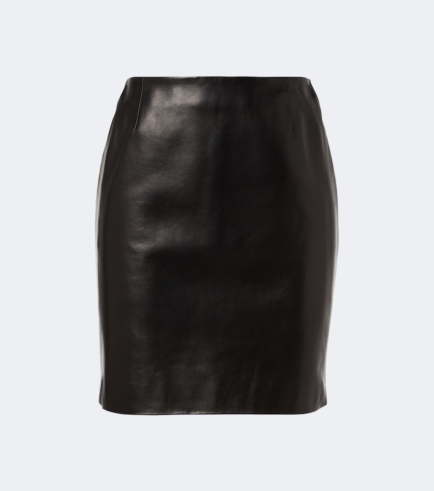 Gucci Leather Miniskirt In Black
