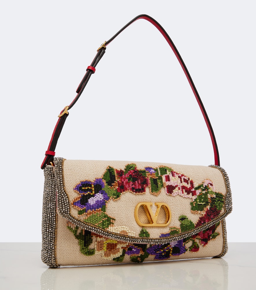 Garavani Devain Small Floral Shoulder Bag
