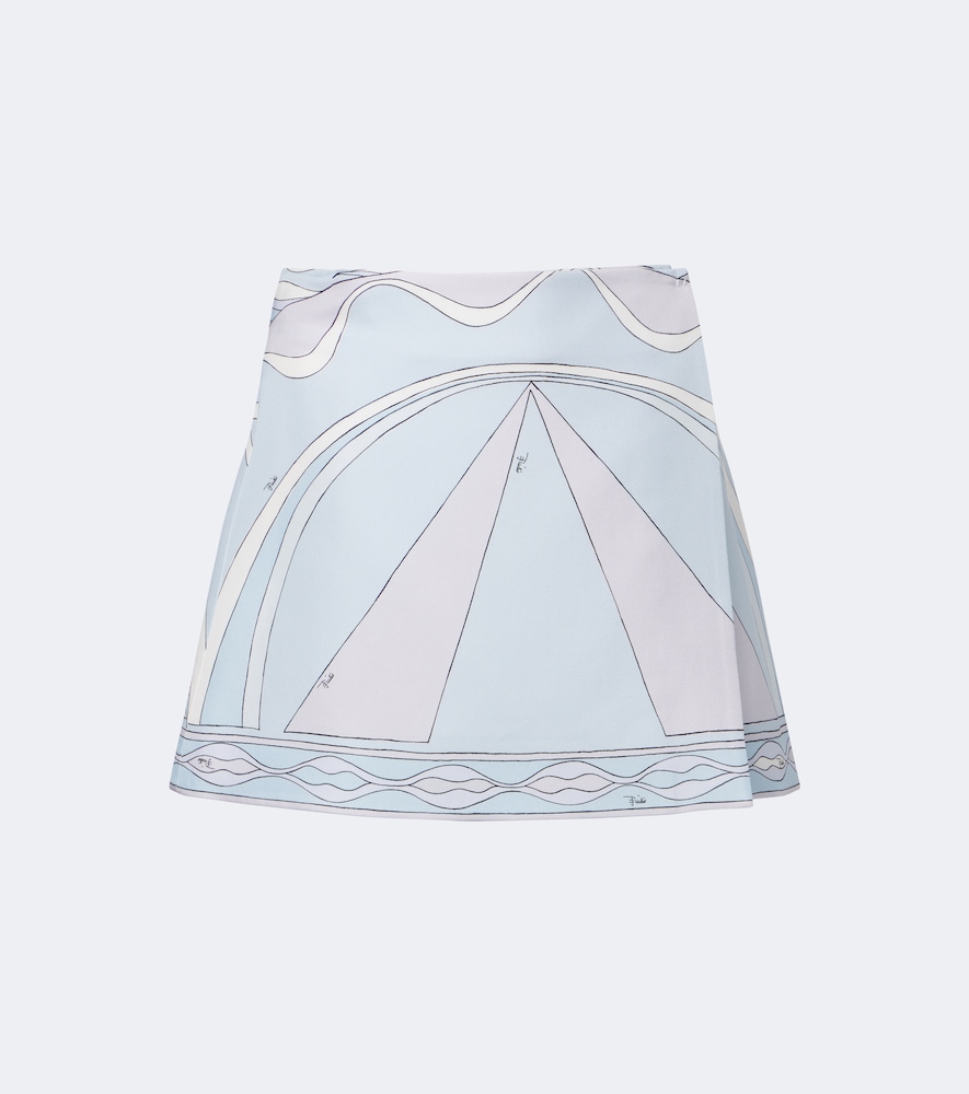 Pucci Iride Silk Twill Miniskirt