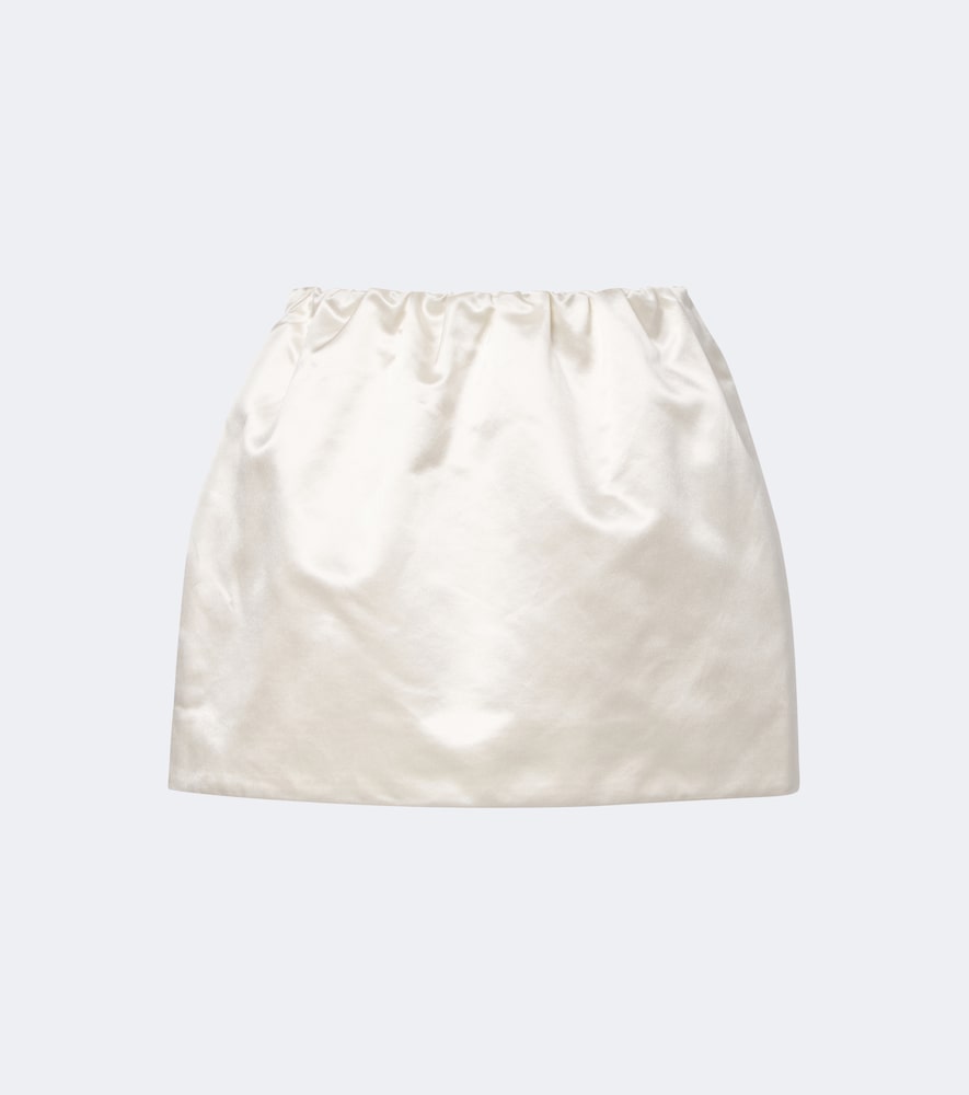 Verity Cotton And Silk Satin Miniskirt