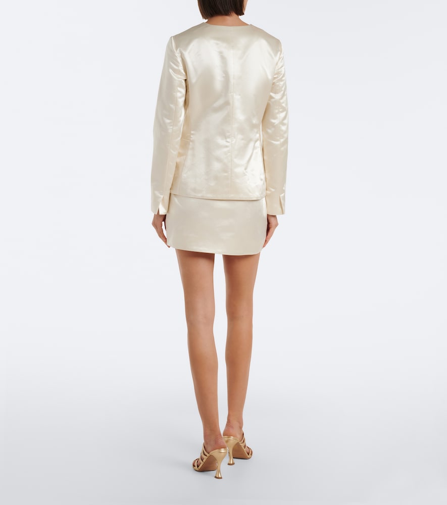 Verity Cotton And Silk Satin Miniskirt