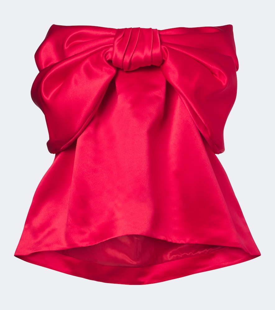 Bow-detail satin top