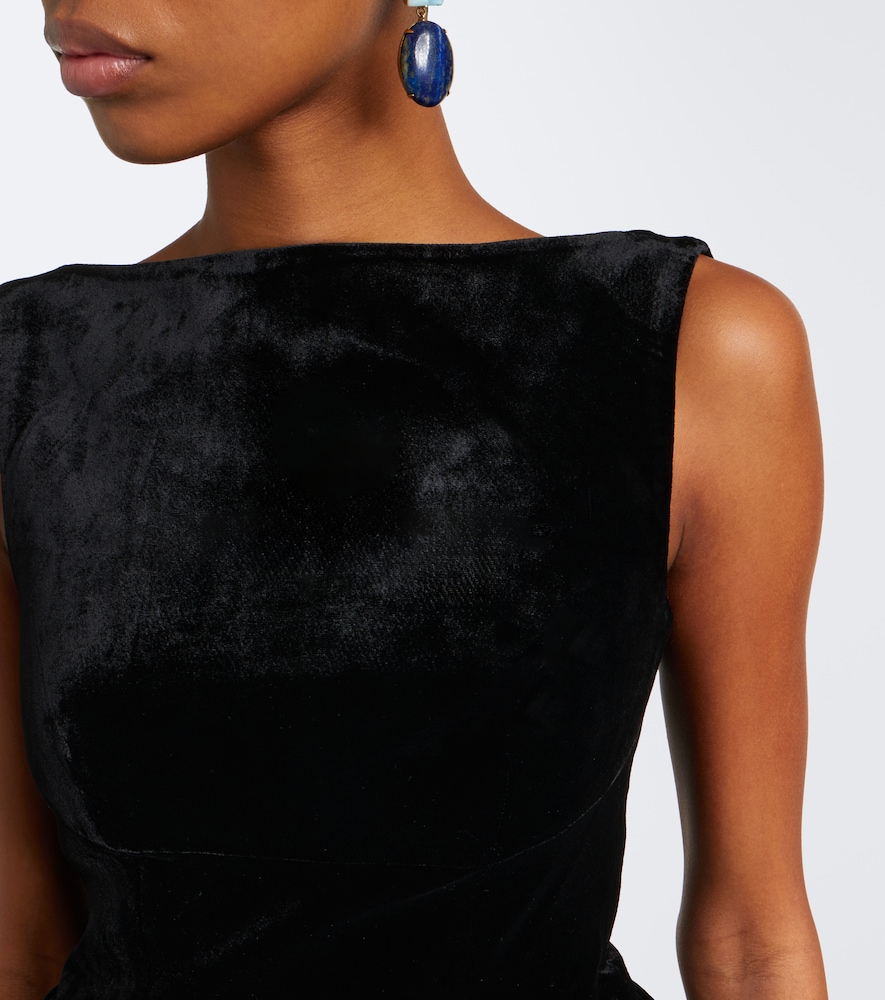 Peplum Velvet Top