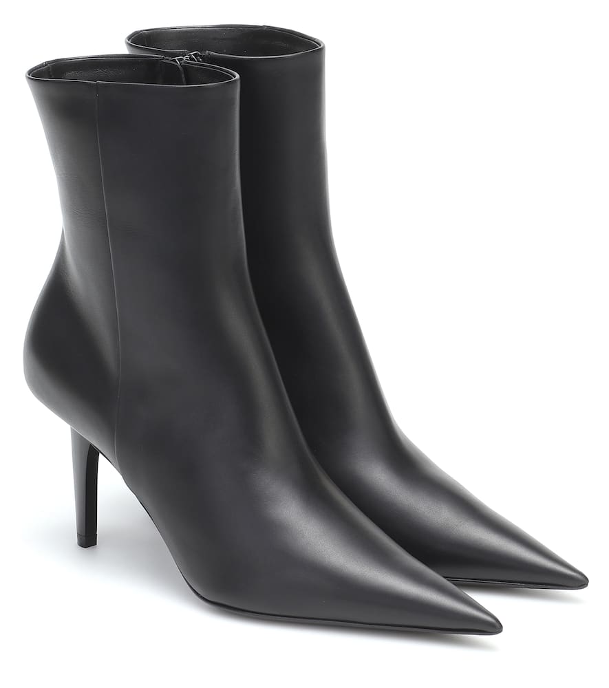 Click to view more detailed imagery on our partner's website Balenciaga Knife Shark Leather Ankle Boots In Black