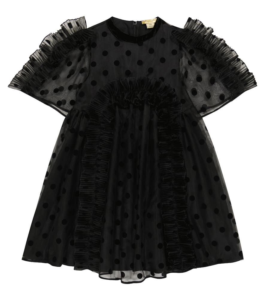 Shop Stella Mccartney Polka-dot Tulle Dress In Black