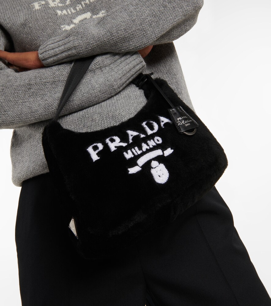 Prada Prada Re-Edition 2000 Mini shearling shoulder bag