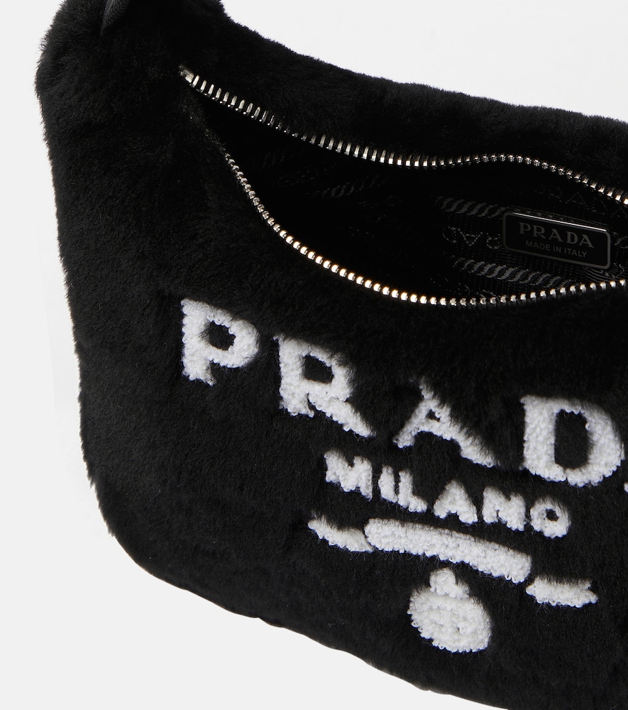  Prada Prada Prada Re-edition 2000 Mini Shearling Shoulder Bag 