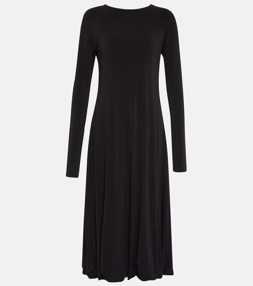 Jil Sander Jersey Midi Dress In Black