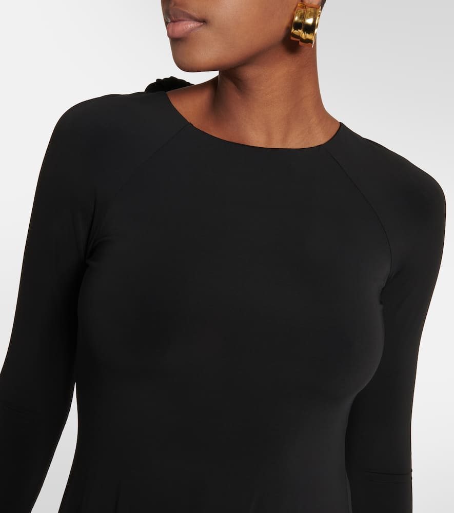 Jil Sander Jersey Midi Dress In Black