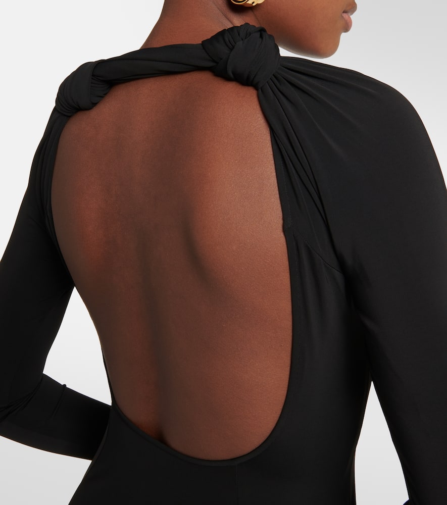Jil Sander Jersey Midi Dress In Black