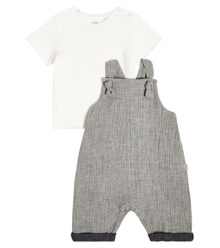 Il Gufo Baby cotton T-shirt and jumpsuit set