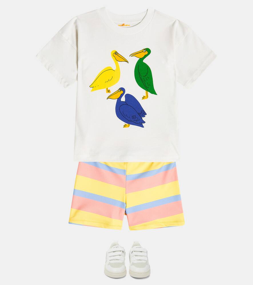 Mini Rodini Striped Swim Shorts In Multi