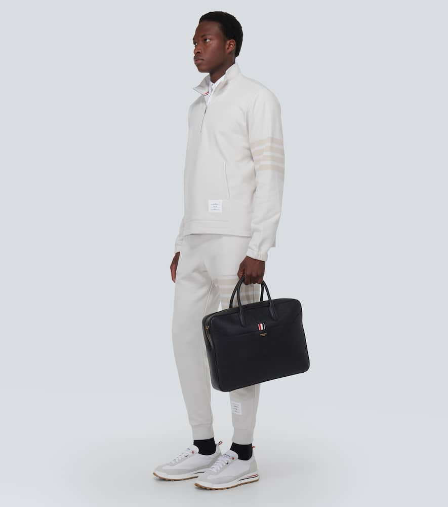 Shop Thom Browne Loopback Cotton Sweatshirt In White