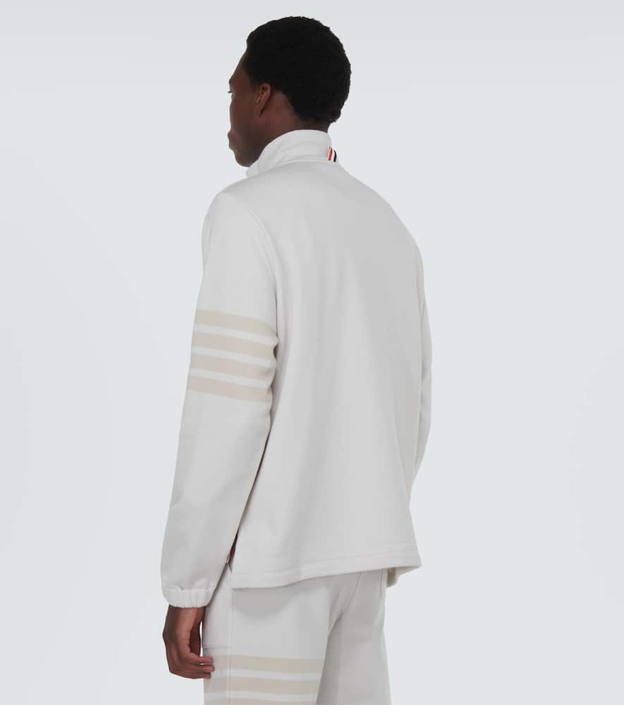 Shop Thom Browne Loopback Cotton Sweatshirt In White