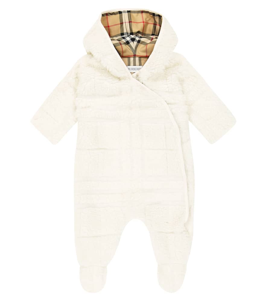 Burberry Kids Baby Burberry Check teddy onesie